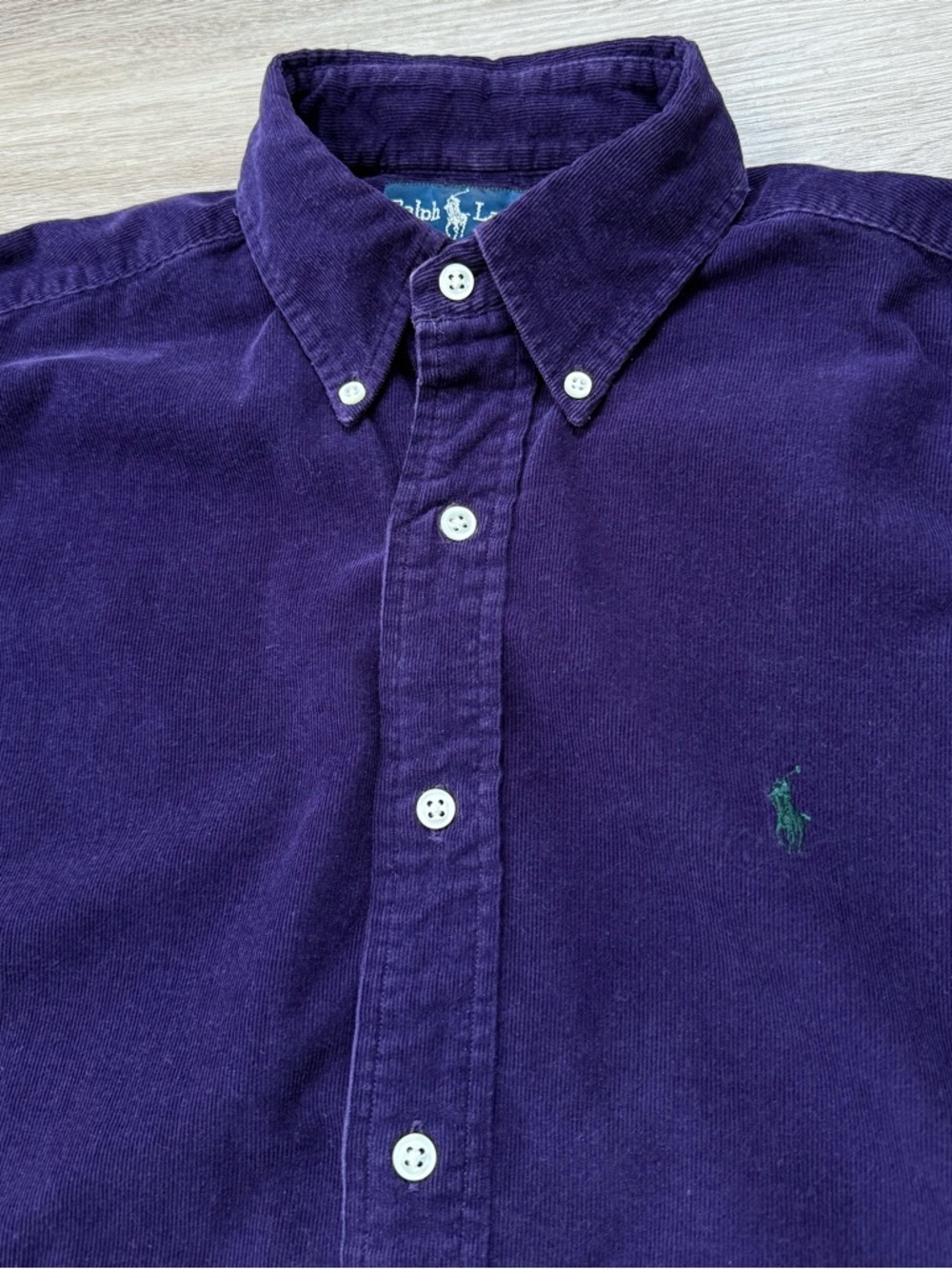 Vintage Polo Ralph Lauren Blake Shirt Men S Relaxed Purple Corduroy Pony Preppy